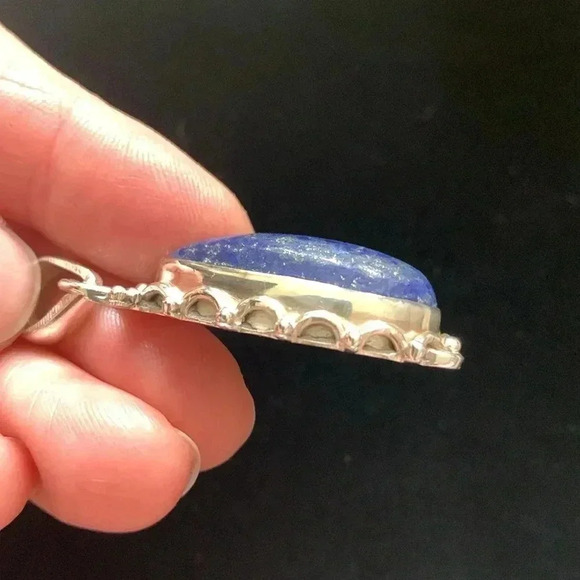 Sterling silver 925 Lapis Pendant - Picture 5 of 6